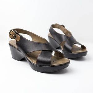 DANSKO Open Toe Slingback Wedge Sandals - EUR 41